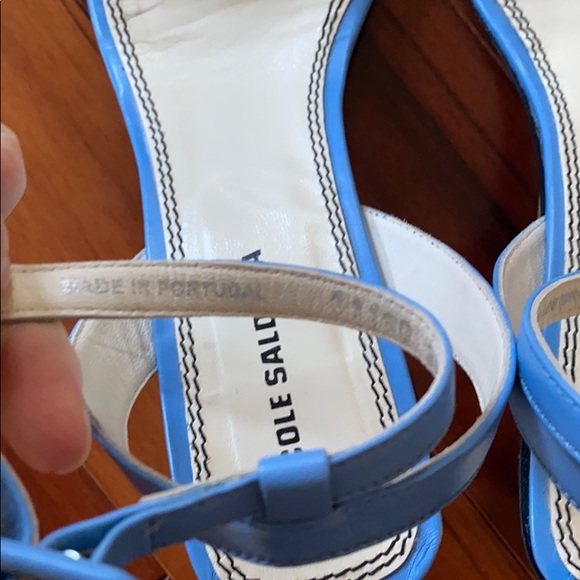 ♦️SOLD Nicole Saldana blue PVC sandals Alyssa - Picture 8 of 8